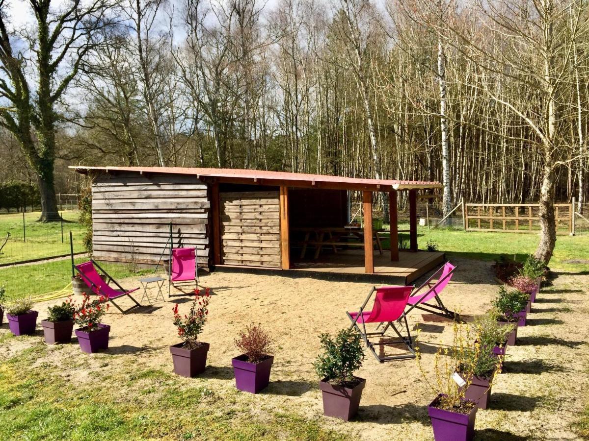 Roulottes Du Chalet Des Pins Rougeou Zewnętrze zdjęcie