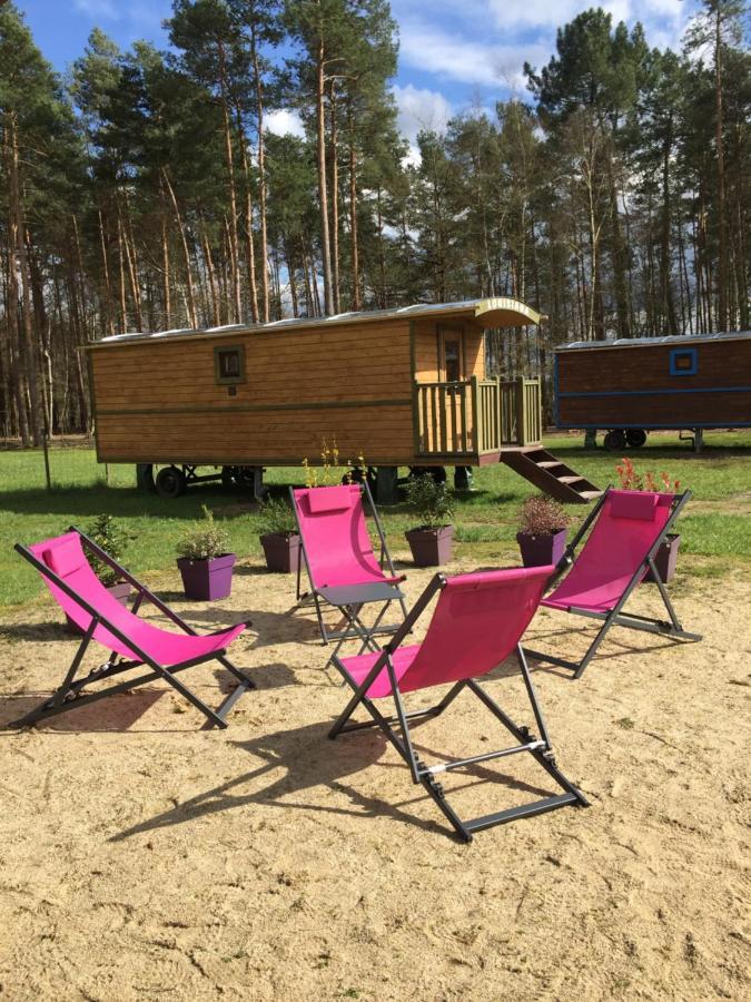 Roulottes Du Chalet Des Pins Rougeou Zewnętrze zdjęcie